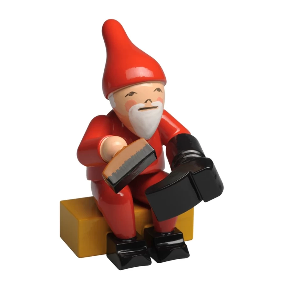 "WENDT & KÜHN Collectible Gnome with Boot Figurine – Handcrafted German Decorative Statue"