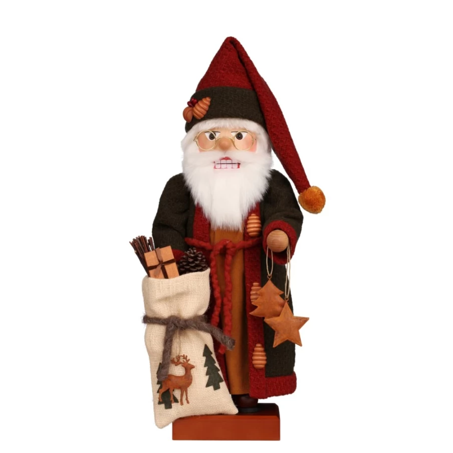 Christian ULBRICHT Santa Nutcracker - 19.5 Inch Handcrafted Christmas Decoration in Red