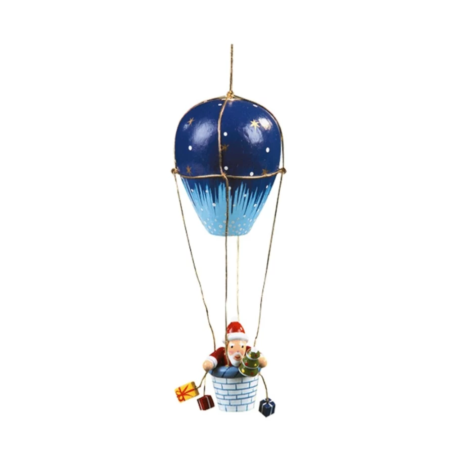 "Käthes Original Santa Claus Hanging in Air Balloon Christmas Decoration"