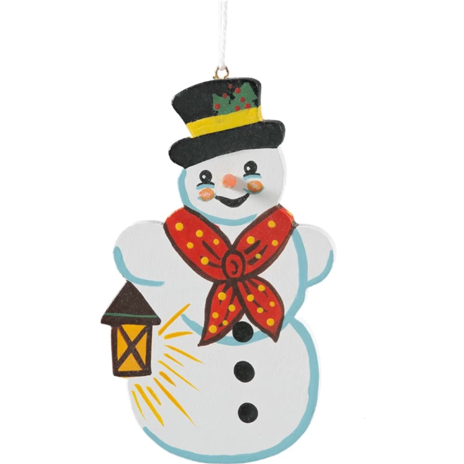 "Käthes Original Snowman With Lantern - Handcrafted Christmas Decoration"