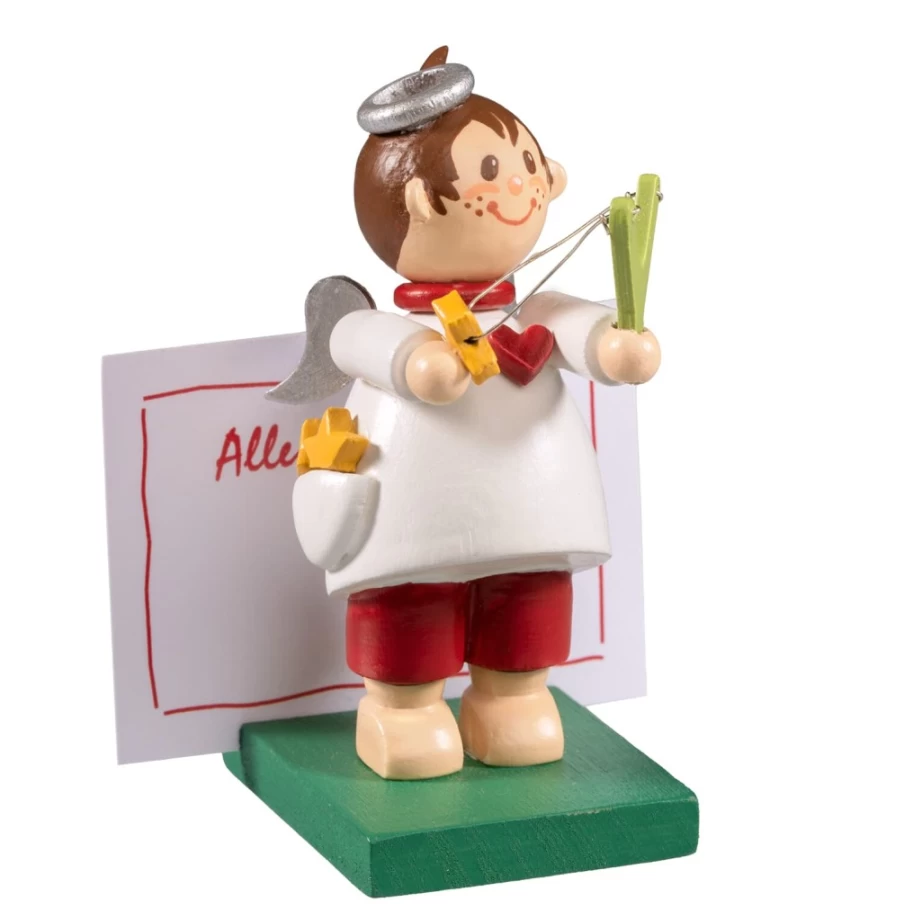 "Käthes Original Angel with Star Slingshot - Handcrafted Christmas Ornament"
