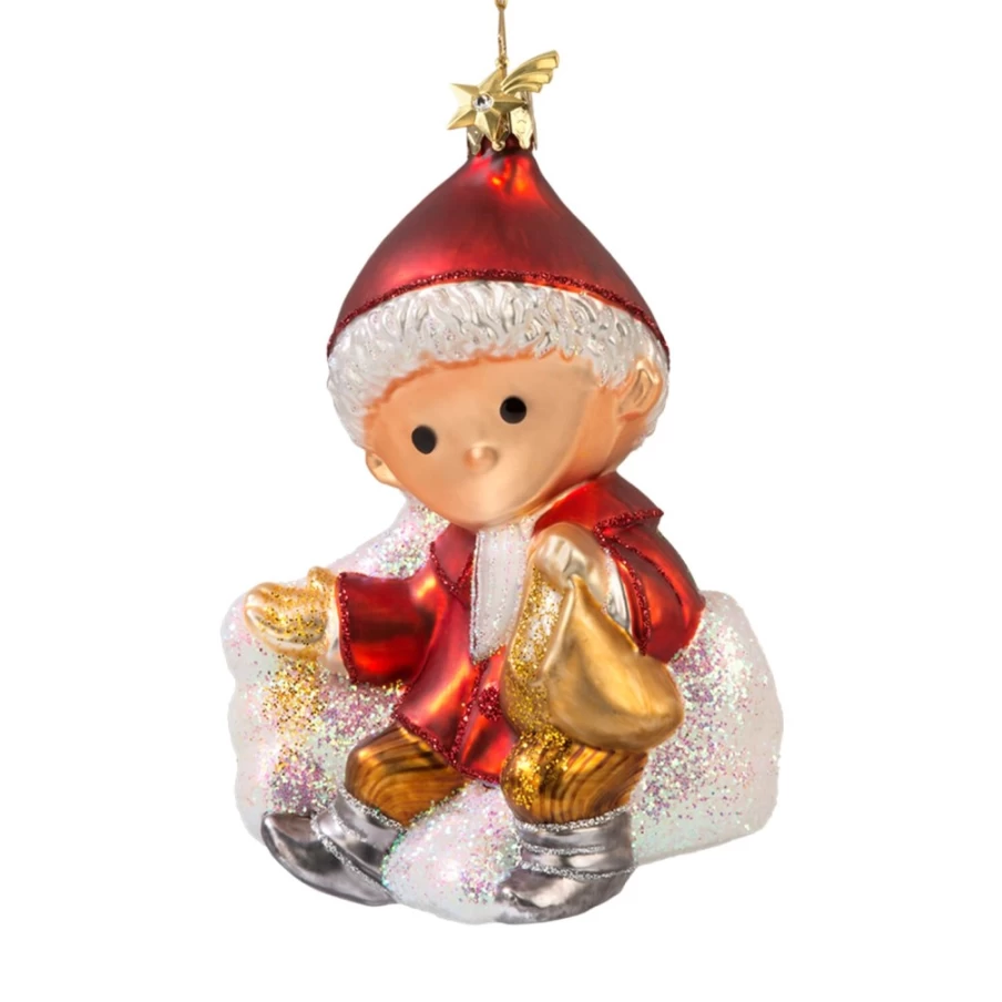 "Poesie in Glas Sandmannchen On Cloud Figurine – Whimsical Decorative Collectible"
