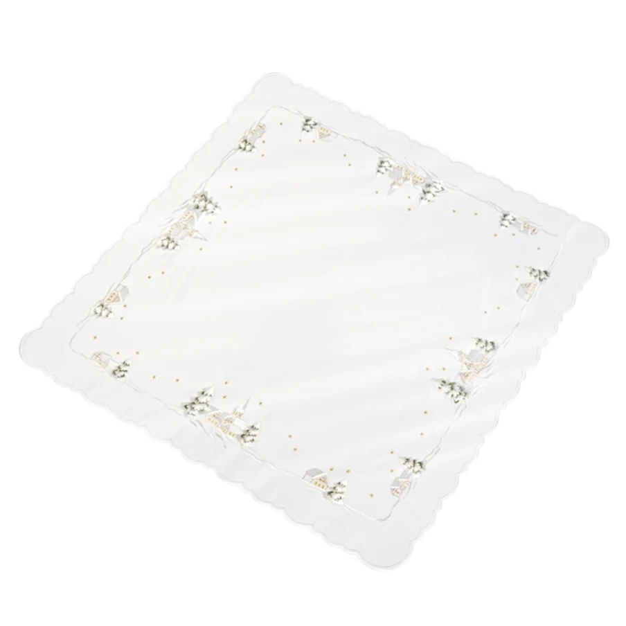 "Käthe Wohlfahrt Winter Village Tablecloth 88x88 cm Holiday Christmas Decor"